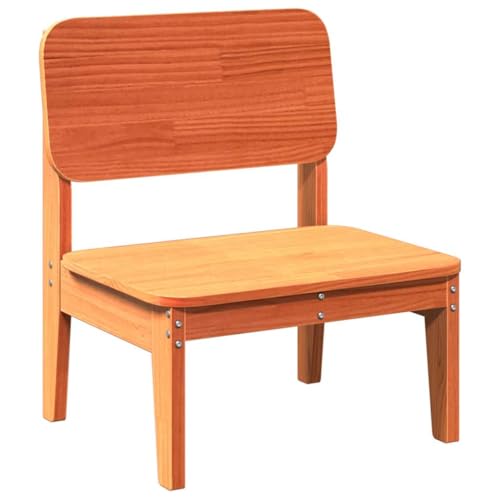 HEFZGDB Gartenstühle 2 STK. Wachsbraun 60x52,5x72 cm Massivholz Kiefer Balkon Stühle Gartenstuhl Essstühle Seselstuhl Wohnzimmer für Parks Innenhof Balkon Terrasse von HEFZGDB