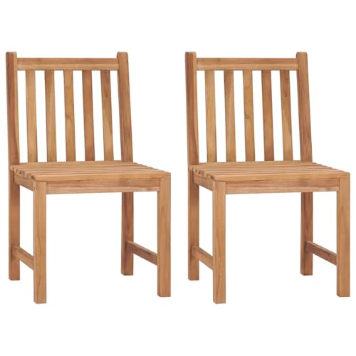 HEFZGDB Gartenstühle 2 STK. mit Kissen Massivholz Teak Campingstühle Campingstuhl Gartenstühle Armlehnstuhl für Innenhof Parks Terrasse Garten von HEFZGDB