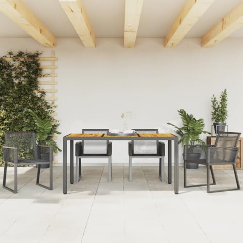HEFZGDB Gartenstühle 4 STK. Schwarz Poly Rattan Balkon Stühle Gartenstuhl Essstühle Seselstuhl Wohnzimmer für Parks Terrasse Balkon Garten von HEFZGDB