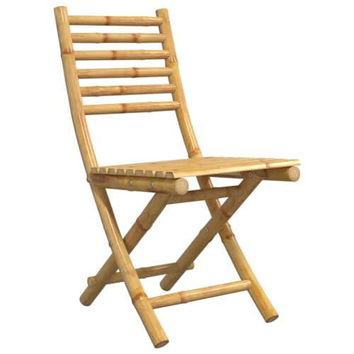 HEFZGDB Gartenstühle 6 STK. Klappbar 43x54x88 cm Bambus Kleiner Sessel Gartenstuhl Camping Chair Armlehnstuhl für Terrasse Balkon Parks Garten von HEFZGDB