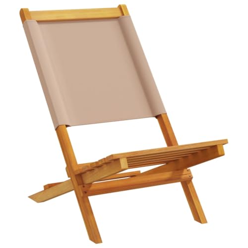HEFZGDB Gartenstühle 8 STK. Klappbar Taupe Stoff und Massivholz Kleiner Hocker Gartenstuhl Loungesessel Wohnzimmer Armlehnstuhl für Garten Innenhof Parks Terrasse von HEFZGDB