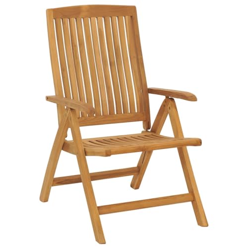HEFZGDB Gartenstühle 8 STK. Verstellbar Massivholz Teak Kleiner Sessel Gartenstuhl Camping Chair Armlehnstuhl für Innenhof Balkon Parks Terrasse von HEFZGDB