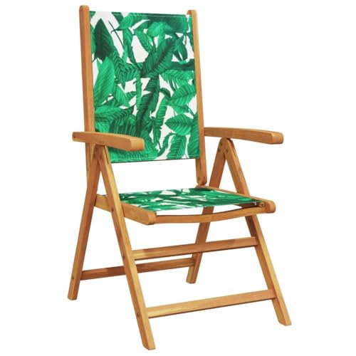 HEFZGDB Gartenstühle Verstellbar 8 STK. Grün Stoff und Massivholz Campingstühle Gartenstühle Essstühle Camping Chair für Terrasse Garten Innenhof Parks von HEFZGDB