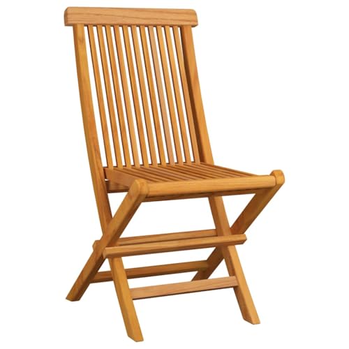 HEFZGDB Gartenstühle mit Weinroten Kissen 4 STK. Massivholz Teak Balkon Lounge Campingstuhl Essstühle Gartensessel für Garten Terrasse Balkon Innenhof von HEFZGDB