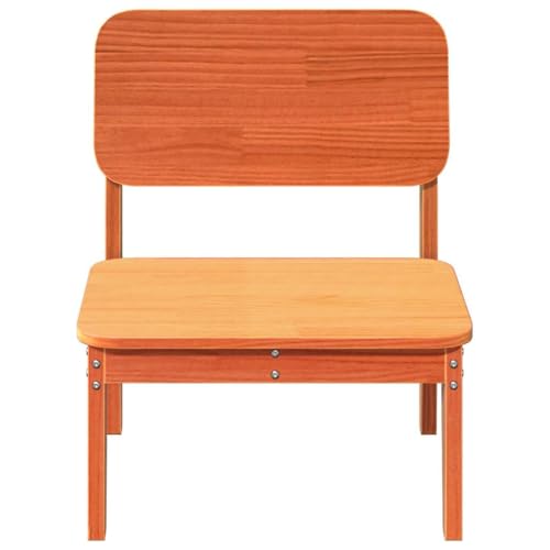 HEFZGDB Gartenstuhl Wachsbraun 60x52,5x72 cm Massivholz Kiefer Balkon Stühle Gartenstuhl Essstühle Seselstuhl Wohnzimmer für Parks Innenhof Balkon Terrasse von HEFZGDB