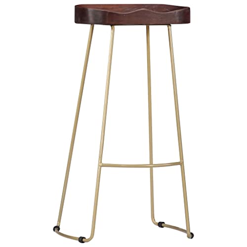 HEFZGDB Gavin Barhocker 2 STK. Massivholz Mango Stuhl Küche Esszimmerstühle Badhocker Modern Badezimmerhocker für Gaststätten Bars Café Wohnzimmer von HEFZGDB