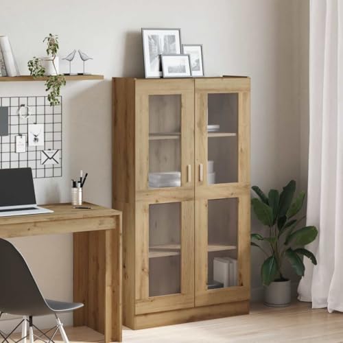 HEFZGDB Highboard Artisan-Eiche 82,5x30,5x150 cm Holzwerkstoff Regal Schlafzimmer Cd Regal Aktenschrank Regale für Schlafzimmer Arbeitszimmer Wohnbereich Bibliothek von HEFZGDB