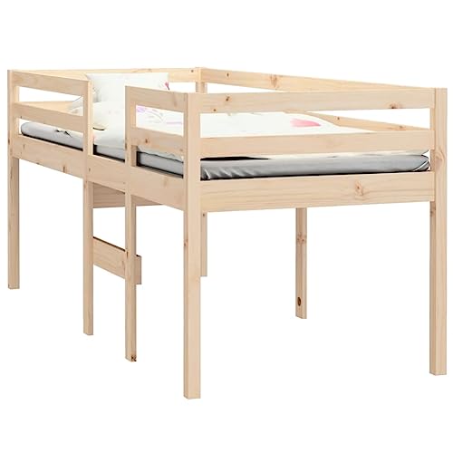 HEFZGDB Hochbett 90x190 cm Massivholz Kiefer Double Bed Gästebett Familienbett Einzelbetten für Wohnbereich Gästezimmer Schlafzimmer Herberge von HEFZGDB