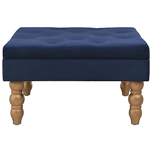 HEFZGDB Hocker Marineblau 60x60x36 cm Samt Kosmetik Stuhl Schminkstuhl Küchenstühle Modern Barstühle für Gaststätten Café Bars Wohnzimmer von HEFZGDB