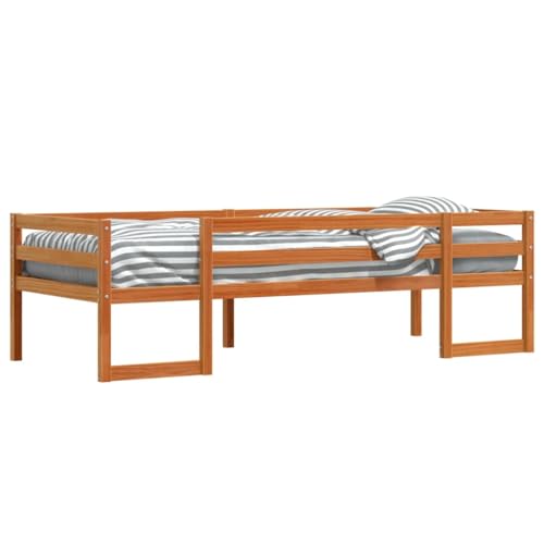 HEFZGDB Kinderbett Wachsbraun 90x190 cm Massivholz Kiefer Double Bed Bettgestell Bed Frame Einzelbetten für Wohnbereich Herberge Schlafzimmer Gästezimmer HEFZGDB Kinderbett Wachsbraun 90x190 cm Massivholz Kiefer Double Bed Bettgestell Bed Frame Einzelbetten für Wohnbereich Herberge Schlafzimmer Gästezimmer von HEFZGDB
