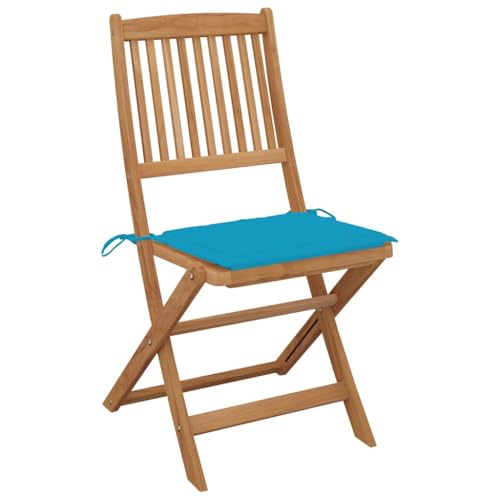 HEFZGDB Klappbare Gartenstühle 6 STK. mit Kissen Massivholz Akazie Balkonstuhl Gartenstuhl Loungesessel Wohnzimmer Seselstuhl Wohnzimmer für Parks Innenhof Balkon Garten HEFZGDB Klappbare Gartenstühle 6 STK. mit Kissen Massivholz Akazie Balkonstuhl Gartenstuhl Loungesessel Wohnzimmer Seselstuhl Wohnzimmer für Parks Innenhof Balkon Garten von HEFZGDB
