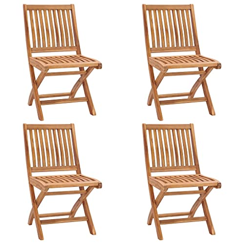 HEFZGDB Klappbare Gartenstühle mit Kissen 4 STK. Massivholz Teak Kleiner Sessel Gartenstuhl Camping Chair Armlehnstuhl für Terrasse Garten Parks Balkon HEFZGDB Klappbare Gartenstühle mit Kissen 4 STK. Massivholz Teak Kleiner Sessel Gartenstuhl Camping Chair Armlehnstuhl für Terrasse Garten Parks Balkon von HEFZGDB