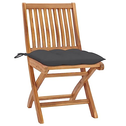 HEFZGDB Klappbare Gartenstühle mit Kissen 6 STK. Massivholz Teak Kleiner Sessel Gartenstuhl Camping Chair Armlehnstuhl für Terrasse Garten Parks Balkon HEFZGDB Klappbare Gartenstühle mit Kissen 6 STK. Massivholz Teak Kleiner Sessel Gartenstuhl Camping Chair Armlehnstuhl für Terrasse Garten Parks Balkon von HEFZGDB