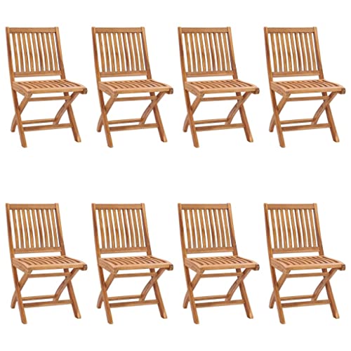 HEFZGDB Klappbare Gartenstühle mit Kissen 8 STK. Massivholz Teak Kleiner Sessel Gartenstuhl Camping Chair Armlehnstuhl für Terrasse Garten Parks Balkon HEFZGDB Klappbare Gartenstühle mit Kissen 8 STK. Massivholz Teak Kleiner Sessel Gartenstuhl Camping Chair Armlehnstuhl für Terrasse Garten Parks Balkon von HEFZGDB