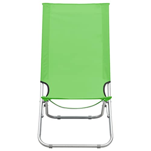 HEFZGDB Klappbare Strandstühle 2 STK. Grün Stoff Campinghocker Campingstuhl Camping Chair Armlehnstuhl für Garten Terrasse Innenhof Parks von HEFZGDB