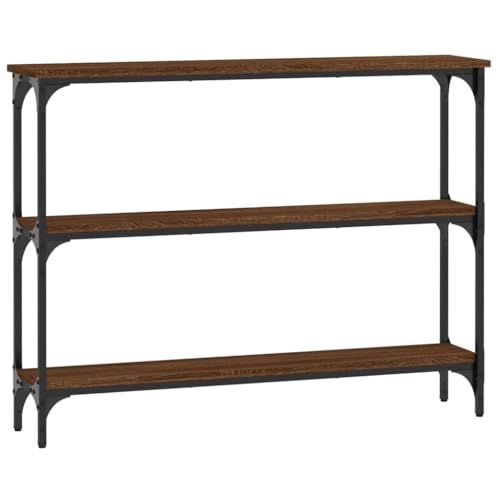 HEFZGDB Konsolentisch Braun Eichen-Optik 100x22,5x75 cm Holzwerkstoff Esstisch Beistelltisch Couch Beistelltisch Klein Bartisch für Wohnbereich Speisesaal Balkon Schlafzimmer HEFZGDB Konsolentisch Braun Eichen-Optik 100x22,5x75 cm Holzwerkstoff Esstisch Beistelltisch Couch Beistelltisch Klein Bartisch für Wohnbereich Speisesaal Balkon Schlafzimmer von HEFZGDB