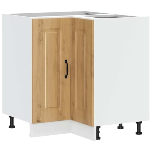 HEFZGDB Küchen-Eckunterschrank Kalmar Artisan-Eiche Holzwerkstoff Mehrzweckschrank Küchenzeile Vitrinenschrank Küchenschränke für Speisesaal Wohnbereich Küche Badezimmer von HEFZGDB