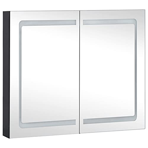 HEFZGDB LED-Spiegelschrank fürs Bad 80x12,2x68 cm Sideboard Badschrank Klein Schuhschrank Kleiner Schrank für Küche Badezimmer Toilette Wohnbereich von HEFZGDB