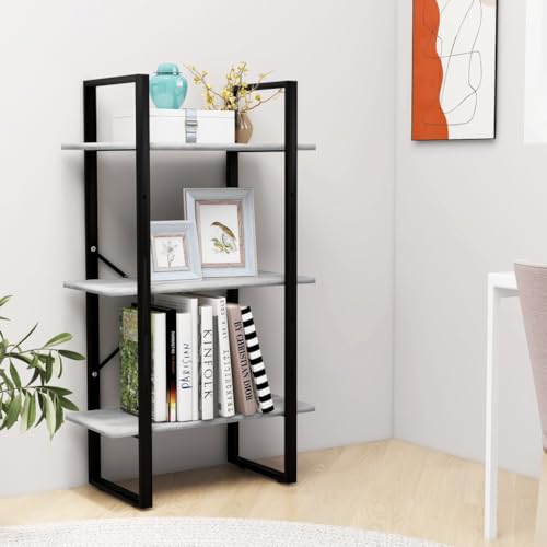 HEFZGDB Lagerregal Betongrau 60x30x105 cm Holzwerkstoff Regal Wohnzimmer Stehend Bücherregal Klein Aktenschrank Regale für Büro Schlafzimmer Wohnbereich Bibliothek HEFZGDB Lagerregal Betongrau 60x30x105 cm Holzwerkstoff Regal Wohnzimmer Stehend Bücherregal Klein Aktenschrank Regale für Büro Schlafzimmer Wohnbereich Bibliothek von HEFZGDB
