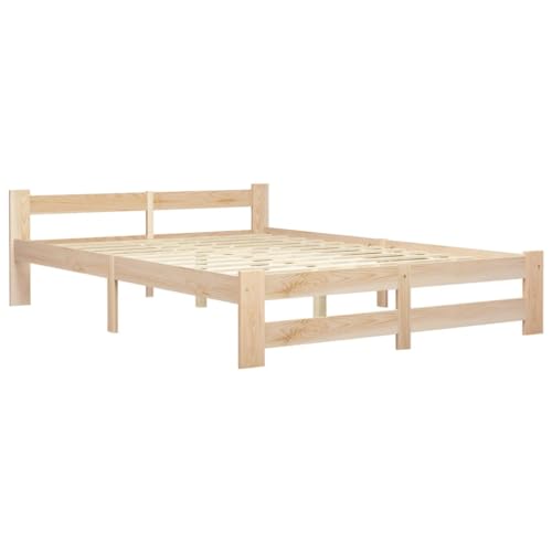 HEFZGDB Massivholzbett Kiefer 140x200 cm Jugendbett Gästebett Bed Frame Einzelbett für Schlafzimmer Wohnbereich Herberge Gästezimmer HEFZGDB Massivholzbett Kiefer 140x200 cm Jugendbett Gästebett Bed Frame Einzelbett für Schlafzimmer Wohnbereich Herberge Gästezimmer von HEFZGDB