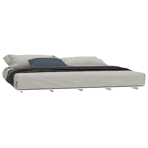 HEFZGDB Massivholzbett Weiß 200x200 cm Kiefer Ehebett Gästebett Bed Frame Single Bed für Schlafzimmer Herberge Gästezimmer Wohnbereich HEFZGDB Massivholzbett Weiß 200x200 cm Kiefer Ehebett Gästebett Bed Frame Single Bed für Schlafzimmer Herberge Gästezimmer Wohnbereich von HEFZGDB