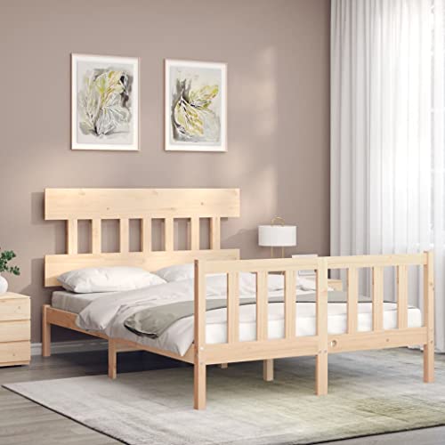 HEFZGDB Massivholzbett mit Kopfteil Daybed Gästebett Bed Frame Bettrahmen für Schlafzimmer Herberge Gästezimmer Wohnbereich von HEFZGDB