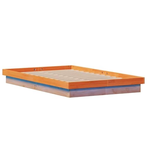 HEFZGDB Massivholzbett mit LED-Beleuchtung Wachsbraun 140x200 cm Kiefer Jugendbett Gästebett Familienbett Bettrahmen für Gästezimmer Schlafzimmer Herberge Wohnbereich HEFZGDB Massivholzbett mit LED-Beleuchtung Wachsbraun 140x200 cm Kiefer Jugendbett Gästebett Familienbett Bettrahmen für Gästezimmer Schlafzimmer Herberge Wohnbereich von HEFZGDB