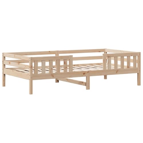HEFZGDB Massivholzbett ohne Matratze 80x200 cm Kiefernholz Jugendbett Gästebett Einzelbetten Doppelbett für Herberge Wohnbereich Schlafzimmer Gästezimmer von HEFZGDB