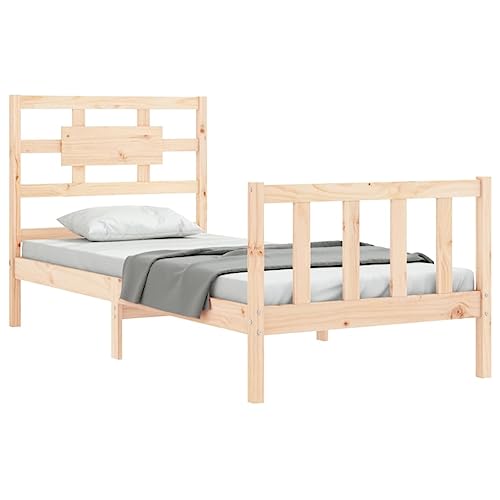 HEFZGDB Massivholzbett ohne Matratze 90x200 Kiefernholz Daybed Gästebett Bed Frame Einzelbett für Schlafzimmer Gästezimmer Wohnbereich Herberge von HEFZGDB