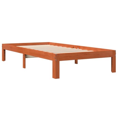 HEFZGDB Massivholzbett ohne Matratze Wachsbraun 90x200 Kiefernholz Ehebett Gästebett Familienbett Einzelbett für Schlafzimmer Herberge Wohnbereich Gästezimmer HEFZGDB Massivholzbett ohne Matratze Wachsbraun 90x200 Kiefernholz Ehebett Gästebett Familienbett Einzelbett für Schlafzimmer Herberge Wohnbereich Gästezimmer von HEFZGDB