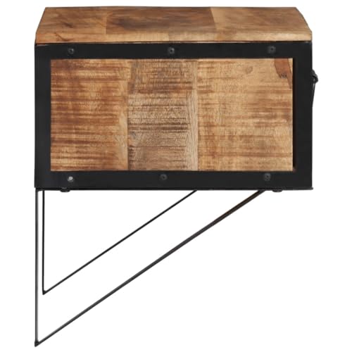 HEFZGDB Nachttisch 40x35x40 cm Massivholz Mango Sideboard Wohnzimmer Nachtkästchen Bartisch Lowboard für Gästezimmer Hotel Wohnzimmer Schlafzimmer von HEFZGDB