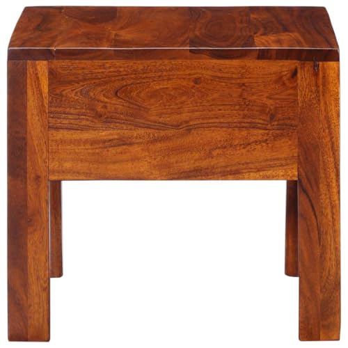 HEFZGDB Nachttisch 40x40x36 cm Massivholz Akazie Coffee Table Nachtschrank Beistelltisch Wohnzimmertisch für Wohnzimmer Gästezimmer Schlafzimmer Hotel von HEFZGDB