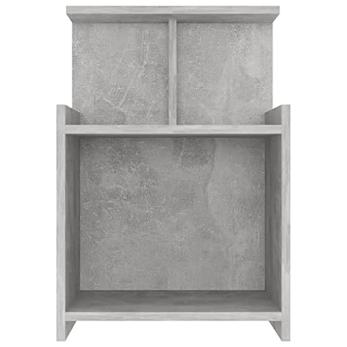 HEFZGDB Nachttisch Betongrau 40x35x60 cm Holzwerkstoff Anrichte Nachtkästchen Wohnzimmertisch Konsolentisch für Schlafzimmer Hotel Wohnzimmer Gästezimmer von HEFZGDB