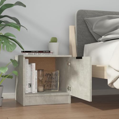 HEFZGDB Nachttisch Betongrau 40x39x40 cm Sideboard Wohnzimmer Wohnzimmertisch Couchtisch Nachttischschrank für Hotel Wohnzimmer Gästezimmer Schlafzimmer HEFZGDB Nachttisch Betongrau 40x39x40 cm Sideboard Wohnzimmer Wohnzimmertisch Couchtisch Nachttischschrank für Hotel Wohnzimmer Gästezimmer Schlafzimmer von HEFZGDB