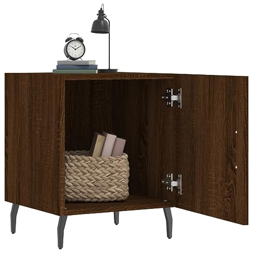 HEFZGDB Nachttisch Braun Eichen-Optik 40x40x50 cm Holzwerkstoff Sideboard Wohnzimmer Nachtschrank Beistelltisch Nachtschränkchen für Gästezimmer Schlafzimmer Hotel Wohnzimmer HEFZGDB Nachttisch Braun Eichen-Optik 40x40x50 cm Holzwerkstoff Sideboard Wohnzimmer Nachtschrank Beistelltisch Nachtschränkchen für Gästezimmer Schlafzimmer Hotel Wohnzimmer von HEFZGDB