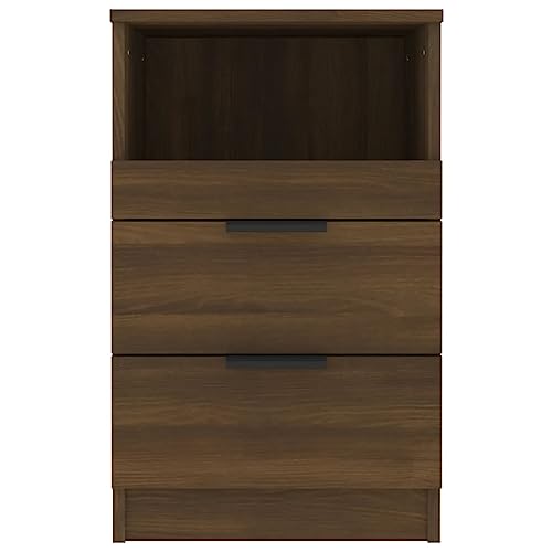 HEFZGDB Nachttisch Braun Eichen-Optik Holzwerkstoff Nachttisch Vintage Nachttische Konsolentisch Lowboard für Hotel Gästezimmer Schlafzimmer Wohnzimmer HEFZGDB Nachttisch Braun Eichen-Optik Holzwerkstoff Nachttisch Vintage Nachttische Konsolentisch Lowboard für Hotel Gästezimmer Schlafzimmer Wohnzimmer von HEFZGDB