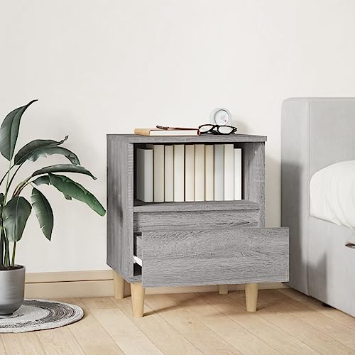 HEFZGDB Nachttisch Grau Sonoma 40x35x50 cm Nachttisch Modern Nachttische Nachtschrank Sideboard Wohnzimmer für Hotel Wohnzimmer Gästezimmer Schlafzimmer HEFZGDB Nachttisch Grau Sonoma 40x35x50 cm Nachttisch Modern Nachttische Nachtschrank Sideboard Wohnzimmer für Hotel Wohnzimmer Gästezimmer Schlafzimmer von HEFZGDB