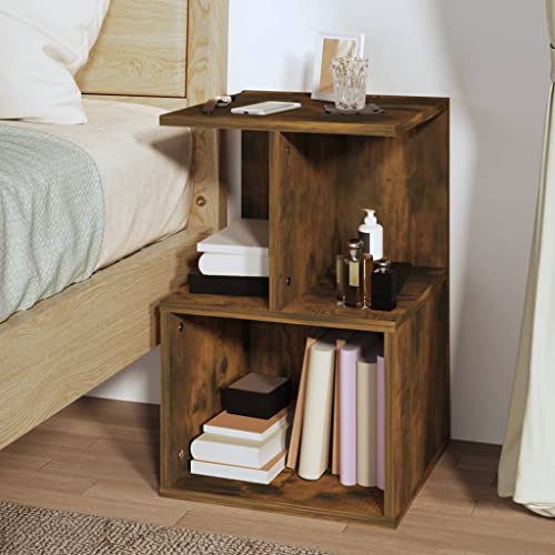 HEFZGDB Nachttisch Räuchereiche 35x35x55 cm Holzwerkstoff Nachtschränkchen Beistelltisch Bartisch Lowboard für Wohnzimmer Schlafzimmer Hotel Gästezimmer HEFZGDB Nachttisch Räuchereiche 35x35x55 cm Holzwerkstoff Nachtschränkchen Beistelltisch Bartisch Lowboard für Wohnzimmer Schlafzimmer Hotel Gästezimmer von HEFZGDB