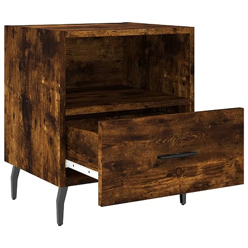 HEFZGDB Nachttisch Räuchereiche 40x35x47,5 cm Holzwerkstoff Anrichte Nachttische Wohnzimmertisch Bartisch für Schlafzimmer Wohnzimmer Hotel Gästezimmer HEFZGDB Nachttisch Räuchereiche 40x35x47,5 cm Holzwerkstoff Anrichte Nachttische Wohnzimmertisch Bartisch für Schlafzimmer Wohnzimmer Hotel Gästezimmer von HEFZGDB