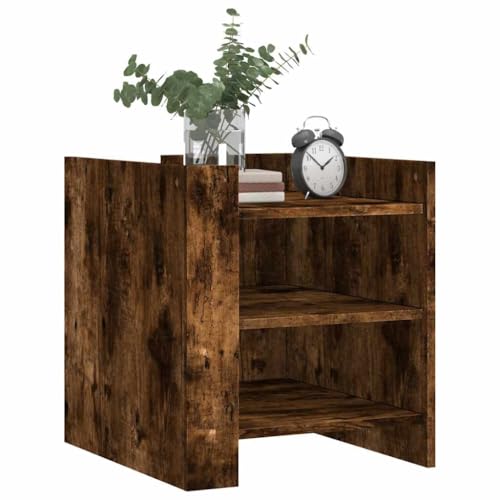 HEFZGDB Nachttisch Räuchereiche 45x50x50 cm Holzwerkstoff Nachttisch Vintage Nachttische Konsolentisch Lowboard für Schlafzimmer Gästezimmer Hotel Wohnzimmer HEFZGDB Nachttisch Räuchereiche 45x50x50 cm Holzwerkstoff Nachttisch Vintage Nachttische Konsolentisch Lowboard für Schlafzimmer Gästezimmer Hotel Wohnzimmer von HEFZGDB