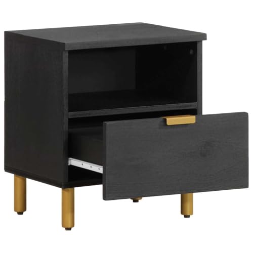 HEFZGDB Nachttisch Schwarz 40x33x46 cm Holzwerkstoff Sideboard Wohnzimmer Nachtkästchen Bartisch Lowboard für Schlafzimmer Wohnzimmer Gästezimmer Hotel HEFZGDB Nachttisch Schwarz 40x33x46 cm Holzwerkstoff Sideboard Wohnzimmer Nachtkästchen Bartisch Lowboard für Schlafzimmer Wohnzimmer Gästezimmer Hotel von HEFZGDB