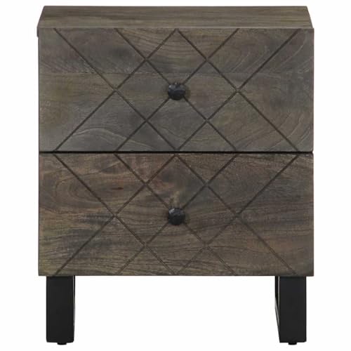 HEFZGDB Nachttisch Schwarz 40x33x46 cm Massivholz Mango Anrichte Nachtkästchen Wohnzimmertisch Konsolentisch für Gästezimmer Hotel Wohnzimmer Schlafzimmer von HEFZGDB