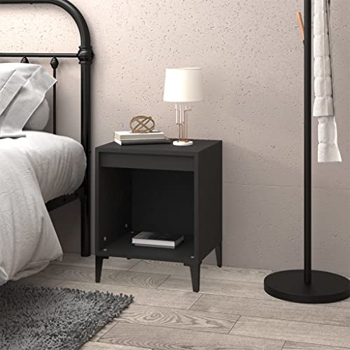 HEFZGDB Nachttisch Schwarz 40x35x50 cm Sideboard Wohnzimmer Wohnzimmertisch Couchtisch Nachttischschrank für Hotel Gästezimmer Schlafzimmer Wohnzimmer von HEFZGDB