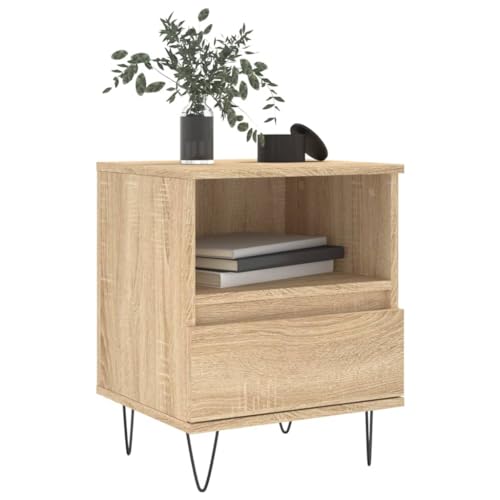 HEFZGDB Nachttisch Sonoma-Eiche 40x35x50 cm Holzwerkstoff Sideboard Wohnzimmer Beistelltisch Konsolentisch Nachttischschrank für Hotel Gästezimmer Wohnzimmer Schlafzimmer HEFZGDB Nachttisch Sonoma-Eiche 40x35x50 cm Holzwerkstoff Sideboard Wohnzimmer Beistelltisch Konsolentisch Nachttischschrank für Hotel Gästezimmer Wohnzimmer Schlafzimmer von HEFZGDB