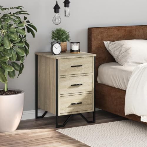 HEFZGDB Nachttisch Sonoma-Eiche 40x41x60 cm Holzwerkstoff Nachttisch Vintage Nachttische Nachtkästchen Sideboard Wohnzimmer für Hotel Gästezimmer Wohnzimmer Schlafzimmer HEFZGDB Nachttisch Sonoma-Eiche 40x41x60 cm Holzwerkstoff Nachttisch Vintage Nachttische Nachtkästchen Sideboard Wohnzimmer für Hotel Gästezimmer Wohnzimmer Schlafzimmer von HEFZGDB