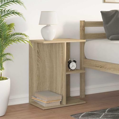 HEFZGDB Nachttisch Sonoma-Eiche 46,5x29x61 cm Holzwerkstoff Kleiner Tisch Nachttische Nachtschrank Nachttischschrank für Gästezimmer Wohnzimmer Schlafzimmer Hotel von HEFZGDB