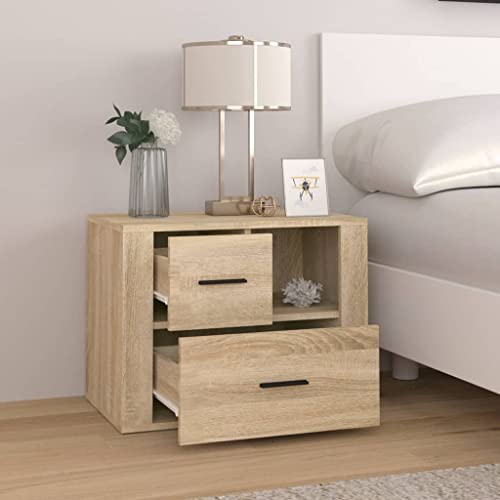 HEFZGDB Nachttisch Sonoma-Eiche 60x36x45 cm Holzwerkstoff Anrichte Nachttische Couchtisch Konsolentisch für Schlafzimmer Hotel Wohnzimmer Gästezimmer HEFZGDB Nachttisch Sonoma-Eiche 60x36x45 cm Holzwerkstoff Anrichte Nachttische Couchtisch Konsolentisch für Schlafzimmer Hotel Wohnzimmer Gästezimmer von HEFZGDB