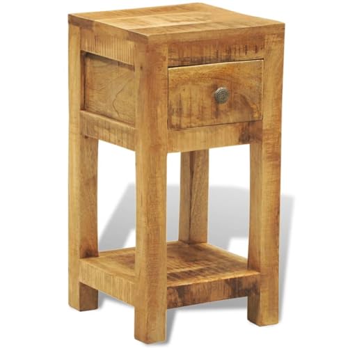 HEFZGDB Nachttisch mit 1 Schublade Massivholz Mango Nachtschränkchen Nachtkästchen Nachttischschrank Küchentisch für Hotel Gästezimmer Schlafzimmer Wohnzimmer HEFZGDB Nachttisch mit 1 Schublade Massivholz Mango Nachtschränkchen Nachtkästchen Nachttischschrank Küchentisch für Hotel Gästezimmer Schlafzimmer Wohnzimmer von HEFZGDB