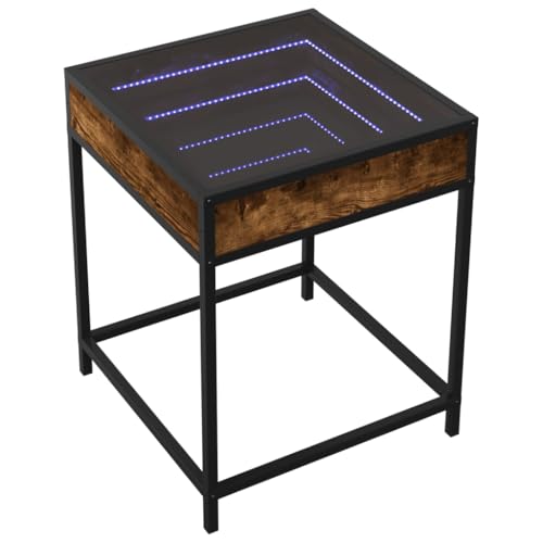 HEFZGDB Nachttisch mit Infinity-LED Räuchereiche 40x40x51 cm Anrichte Nachttische Couchtisch Konsolentisch für Hotel Wohnzimmer Schlafzimmer Gästezimmer HEFZGDB Nachttisch mit Infinity-LED Räuchereiche 40x40x51 cm Anrichte Nachttische Couchtisch Konsolentisch für Hotel Wohnzimmer Schlafzimmer Gästezimmer von HEFZGDB