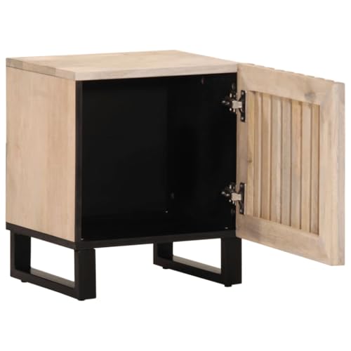 HEFZGDB Nachttische 2 STK. 40x34x46 cm Gebleichtes Massivholz Mango Sideboard Wohnzimmer Nachtschrank Beistelltisch Nachtschränkchen für Wohnzimmer Hotel Gästezimmer Schlafzimmer von HEFZGDB